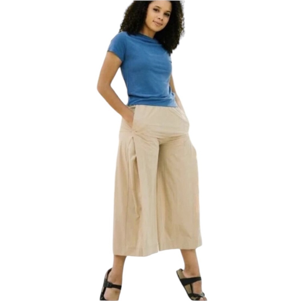 ZYIA woman's plus size XXXL Work Flow khaki wide leg crop nylon active pants